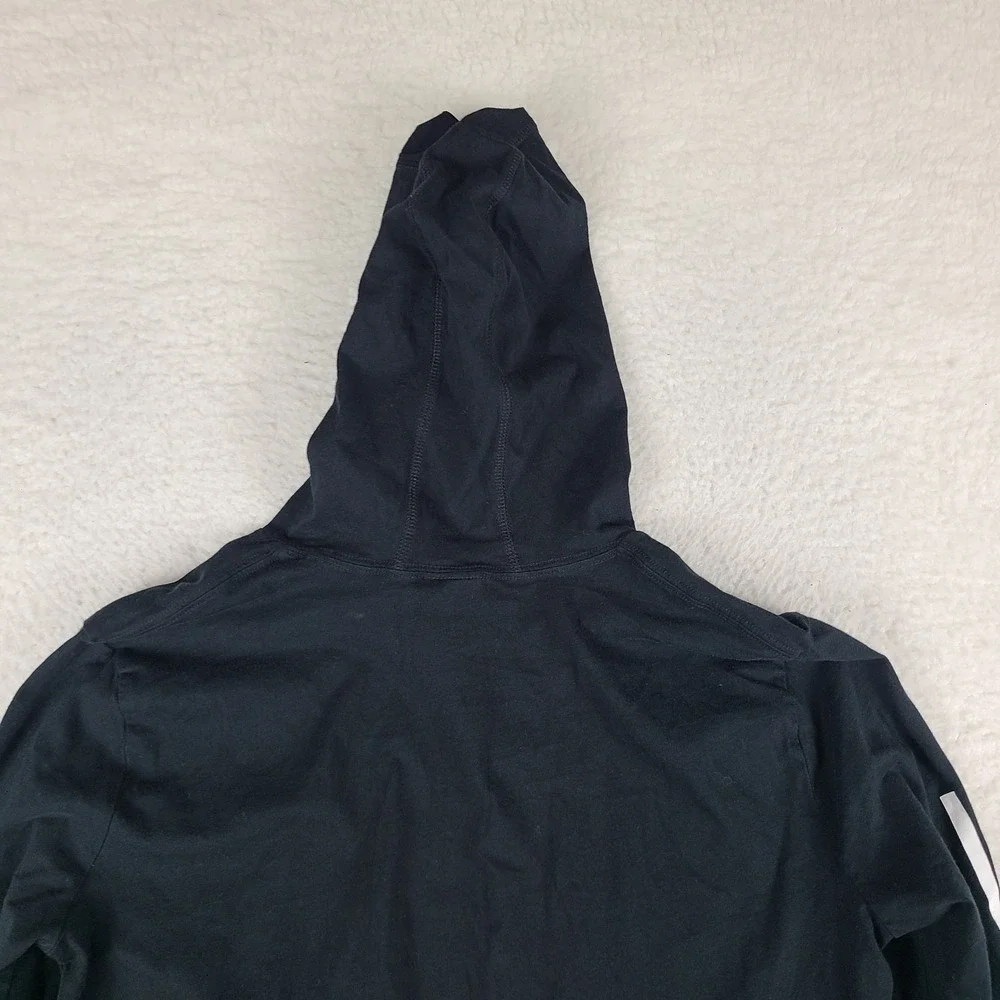 Adidas Hoodie Boys XL 18/20 Black Spell Out 100% Cotton‎ Sweater Activewear